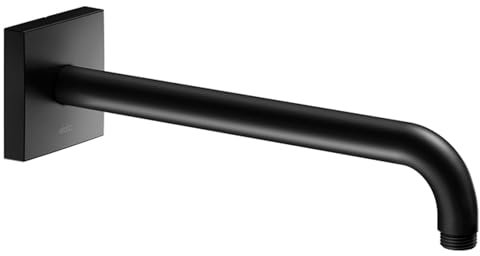 KEUCO Brausearm, Rosettenform eckig, 300mm, 53088370302, Farbe: Schwarz Matt