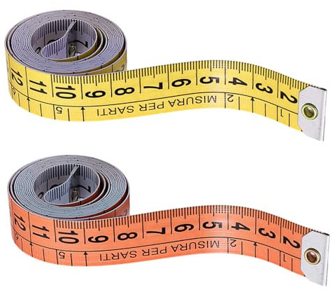 Kzouenzu Schneidermaßband 2 In 1, Doppelseitiges Flexibles Körper Maßband, Mit Zentimeter- Und Zollangaben, Für Schneider Handwerker Und Haushalte [2 Stück]