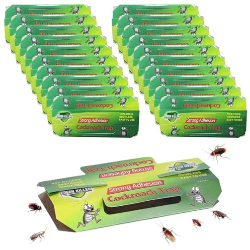 Schabenfalle,20PCS Kakerlaken Falle,Schaben Fallen,Kakerlaken Bekämpfen,Küchenschaben Falle, Kakerlakenfalle, Indoor Küche für Wirksam Gegen Kakerlaken