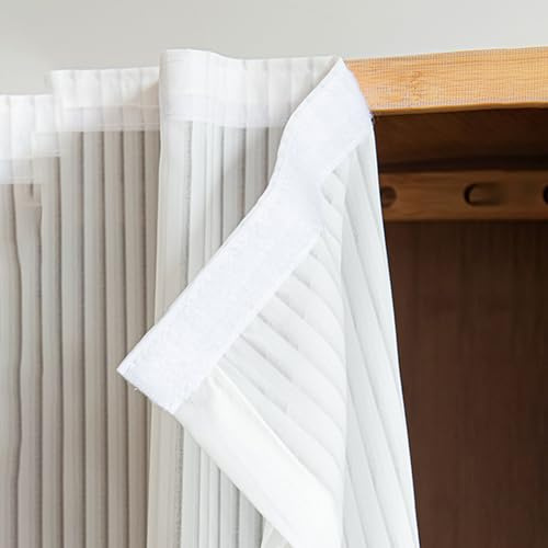 Cortinas de estante de armario, a prueba de polvo, cortinas adhesivas para armario, cortinas de puerta para armarios de zapatos, lavadora y soluciones de almacenamiento, hogar elegante