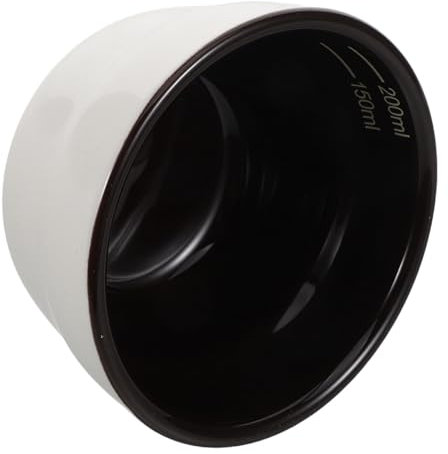 Amosfun Coppa Di Recensione Del Caffè Bilancia Da Cucina Coppetta in Ceramica Ciotola a Coppa in Porcellana Misurare Tazze Piccola Ciotola Tazze Graduate Coppette Coppetta Bianca Ceramica