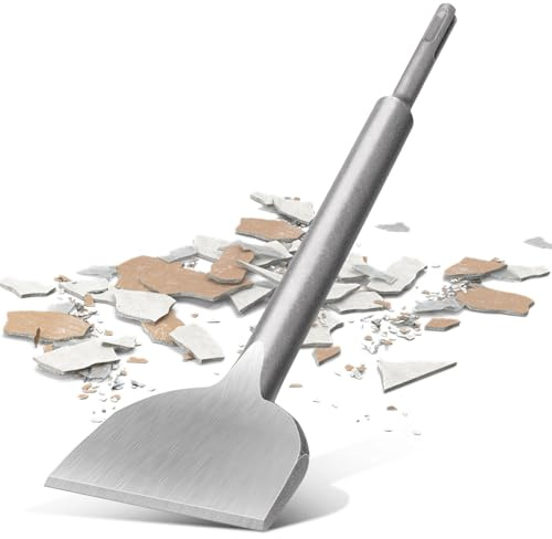 Lytool Scalpello SDS Plus 250 x 75mm - Acciaio Temprato 40Cr per Piastrelle, Colla, Malta, Cemento - Punta Piatta Professionale Compatibile con Bosch, Hilti, Makita