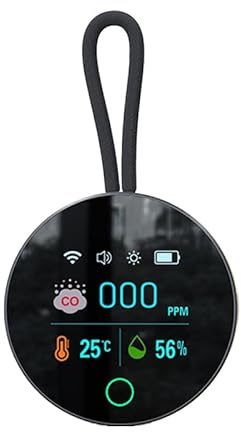 Portable Carbon Monoxide Detector for RV, Camper, and Home Use – CO Alarm with High Accuracy Sensor, Travel Air Quality Monitor for Car, Caravan, and Indoor Safety