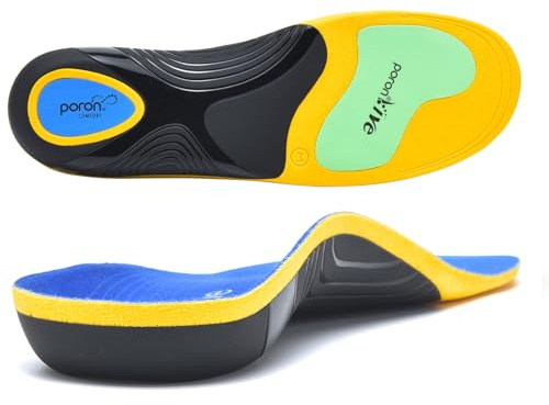 GemChve Plantillas Fascitis Plantar,Arco Pie Aplicable para Pies Planos,Dolor en Los Pies Aplicable a Zapatillas Deportivas y Calzado de Seguridad 36-47 EU
