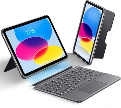 Vobafe Hülle mit Tastatur für iPad A16 11Zoll/10. 10.9 Ultraleichte