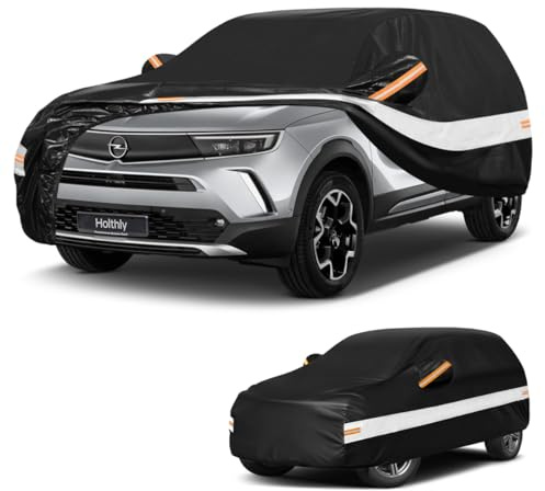 Holthly Autoabdeckung SUV Passend für Opel/Vauxhall Mokka（2012-2026） 10 Schichten Vollgarage Auto Abdeckplane 100% Wasserdicht Autoplane Outdoor Autogarage Wasser,Staubschutz,Wind,Regen und UV Schutz