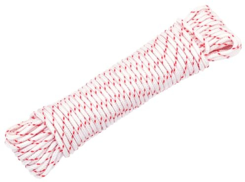 Solivagant Cordon de démarrage à Tirer Blanc et Rouge Ø3 mm 10 m Nylon,(0.08 KG)