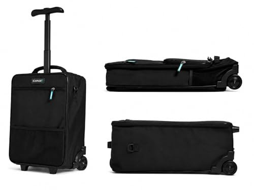 Scapade AirMini Bagage Cabine sous Siège 40x30x20 cm – Trolley Ultra léger Pliable, Bagage Cabine Gratuit Ryanair, Valise compacte à roulettes, Poche Avant, résistant à l’Eau