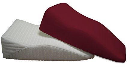 Dukal | Bezug für Witschi Venenkissen | Größe B | 2 Stück | aus hochwertigem DOPPEL-Jersey | 100% Baumwolle | Farbe: burgund
