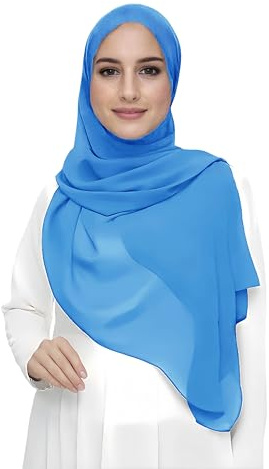 Lina & Lily Damen Muslim Premium Chiffon Hijab Kopftuch Schal aus Leicht Stoff