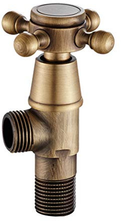 OUNONA Vintage Badezimmer Eckventil massives Messing Absperrventil f¨¹r WC K¨¹Che Sp¨¹le