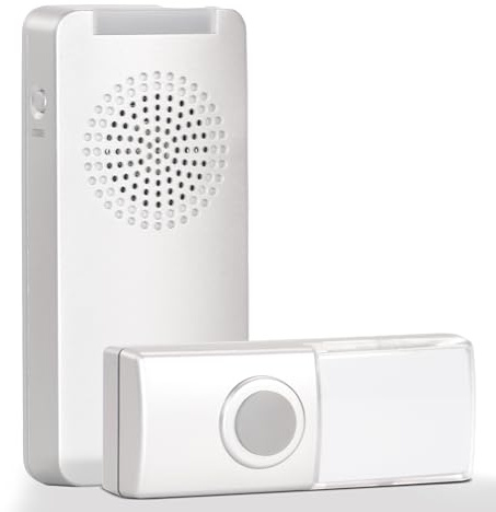 HEIDEMANN Funkklingel Set HX Walk - Erweiterbare Klingel mit Gürtelclip -Batteriebetriebene Funk Klingel - inkl. Sender & Empfänger - HX Türklingel