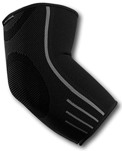RiptGear Elbow Compression Sleeve - Elbow Brace for Men and Women - Sleeve for Tendonitis, Tennis Elbow, Golfers Elbow, Bursitis, Support Treatment for Joint Pain (X-Large, Black (1 Pack))
