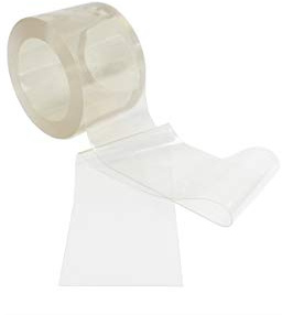 PVC Streifen - komplette Rolle, Hell- transparent 25m 200x2mm für einen Streifenvorhang, Lamellenvorhang, Stallvorhang