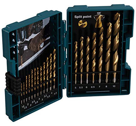 Makita D-67527 19 Piece Hss-Tin Metal Bit Set