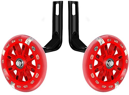 RENSHENKTO 1 Paar Stützräder Stützräder Stützräder Fahrrad Räder Verstellbare Stützräder Fahrrad Reiten Kinder Für Kinder Erwachsene Rot