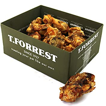 T Forrest Mini Roasted Beef Bones Dog Treat - 100% Natural, Grain-Free, Additive-Free Chew for Dental Health - 15 Pack for Small and Large Dogs