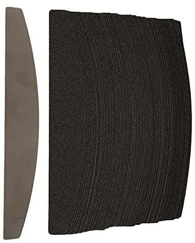Half Moon Nagelfeile, 100-Teiliges, Austauschbares Nagelfeilen-Set, Halbmond-Nagelfeilen, Wiederverwendbar, Edelstahl-FußLeiste