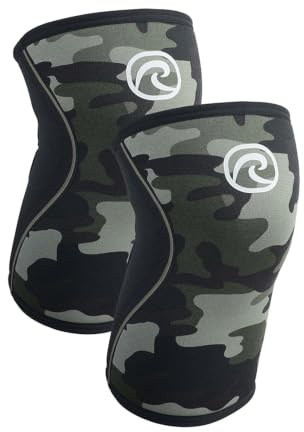 Rehband Rodillera Vendaje Fuerza Sport, Rodillera para Cross Fit & Entrenamiento Pesado Fabricada en Neopreno de 5 mm, Unisex