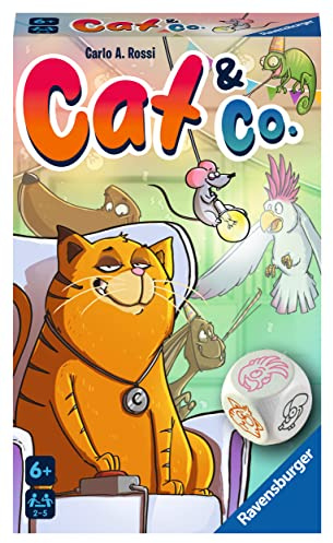 Ravensburger - Cat&Co, Juego de Mesa de Viaje, 2-5 Jugadores, 6+ Años