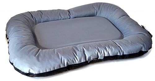Lebon - Hundebett Hundekissen Ponto - 6 Größen - Braun | Grau - Robust und wasserabweisend - Waschbar - Made IN EU (XXL, Grau)