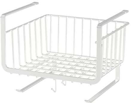 Unterregal-Aufbewahrungskorb, Unter Dem Waschbecken-Organizer, Schrank, Schrankkorb-Organizer, Unter Dem Badezimmer-Organizer, Aufbewahrung, Hängende Küchen-Organizer und Aufbewahrung Unter(Weiß)