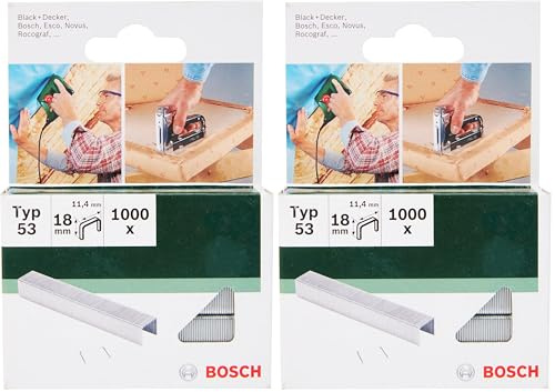 Bosch 2609255824 DIY Klammern Typ 53 11.4 x 0.74 x 18 mm (Packung mit 2)