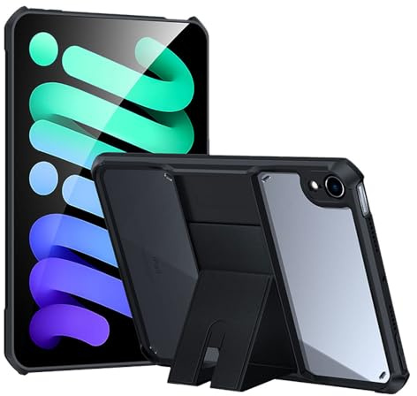 TECHGEAR Robuste Schutzhülle für Apple iPad mini 7/6 (Mini 7. und 6. Generation, 2024/2021), Premium-Hybrid-Schutzhülle mit Ständer, robuster Schutz mit transparenter Rückseite