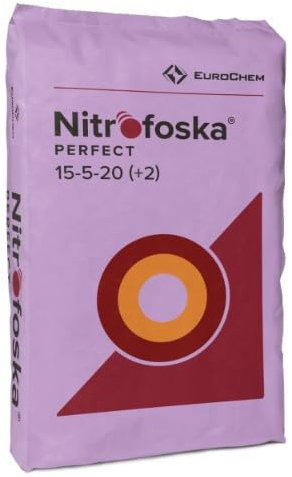 Abono granulado NPK NITROFOSKA PERFECT 15-5-20 a base de sulfato de potasa con microelementos. Saco de 25kgs.