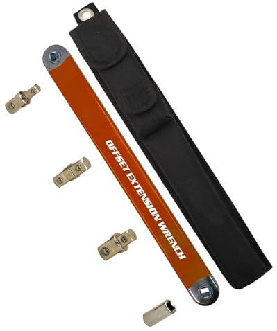 Garosa Jeu de Clés D'extension Décalées en Acier à Haute Teneur en Carbone, Outil de Douille à Impact décalé 3/8, Adaptateurs à Entraînement carré, Cliquet Multifonctionnel, Conception