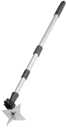 Maximex 4-Zack Fugenkratzer mit Teleskopstiel für Garten, Hof und Einfahrt Silber matt