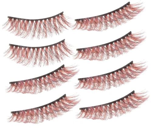 HONMEET 4pares Pestañas Postizas De Pestañas Artificiales Suaves y Reutilizables Para Maquillaje Fiestas y Eventos