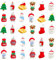 YUEXNKO Mini Adornos de Navidad, 30pcs Mini Adornos Navideños de Resina, Mini Colgantes Resina Navideñas, Navidad Colgante Decoración, Mini Adornos de Árboles de Navidad, para Manualidades Navideñas