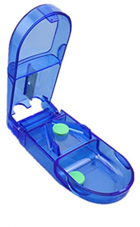 New In Pill Cutter Splitter Half Storage Compartment Box Medicine Tablet Holder HS88 Household Merchandises ItemsStrong and Long-Lasting