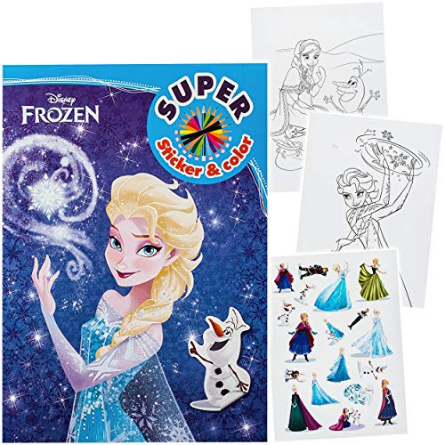 alles-meine.de GmbH großes XL Malbuch/Malblock - A4 - die Eiskönigin - Frozen - mit vielen Sticker & Aufkleber - 16 Seiten - Dickes Kindermalbuch - für Stifte & Wassermalfarben..