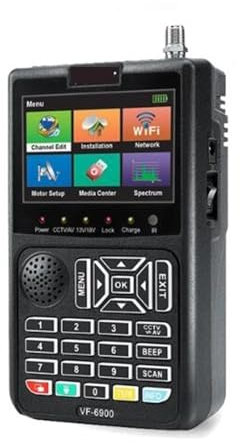 Satellite Receiver VF-6900P HD Digital Satellite Finder DVB-S/DVB S2 Sat Finder Meter SatelliteTV Receiver Tuner for Remote Reception Systems Antennas(VF6900)