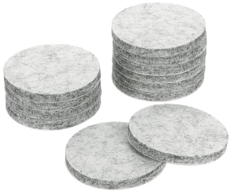uxcell Furniture Pads, 12Pcs 2 - Round Self Adhesive Felt Furniture Pads, Floor Protectors for Furniture Feet Chairs Legs Hardwood Floors (Gray)