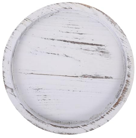 Ciieeo Plato De Blanco Vintage Bandeja De Madera para Servir Bandeja Decorativa De Madera para Mesa De Centro para Comida