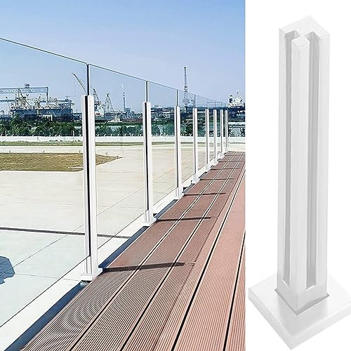 Kit de garde-corps en verre blanc pour balcons et terrasses en plein air, balustrades en verre pour ils, système de garde-corps en verre élégant et sûr pour les maisons modernes