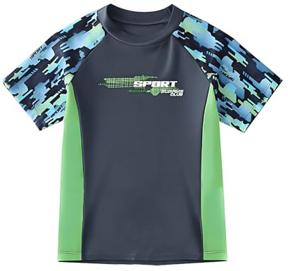Costume Bambino Mare, Maglia Anti UV Bambino, T-Shirt da Nuoto, ST03
