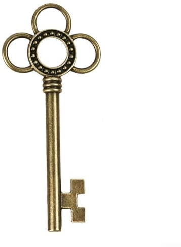 Eawfgtuw Grand verrou d'armoire squelette en laiton bronze antique pour meubles et tiroirs vintage, matériel décoratif pour projets d'amélioration de la maison (D)