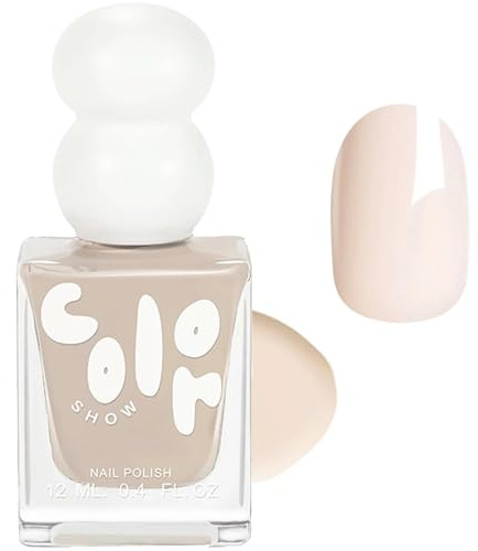 Nail Varnish, Oat Nude Nail Polish, Quick Dry & Long Lasting Creamy Oatmeal Nude Nails Polish - No Need UV Nails Varnish, Pure Milk Tea, DIY Manicure, Water-Based Formula,Expressing Your Creative Side