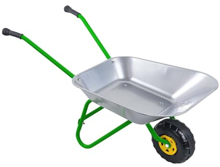 Outdoor Active 562 Brouette en métal Argent/Vert pour Enfant
