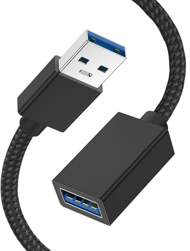 Vancle Cable Alargador USB 3.0 1M, Cables Extensión USB 3.0 Tipo A Macho a Hembra de Alta Velocidad 5 Gbps para Disco Duro Externo, Ordernador, Impresora, Gafas VR,Mando de PS3,Ratón Otros (1 Metros)