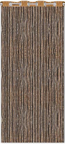 Arsvita Fadenvorhang Lurex-Optik Fadengardine Türvorhang mit Ösen, Trendige Dekoration in vielen verschiedenen Ausführungen erhältlich (140x250 cm/Gold - gelbgold)