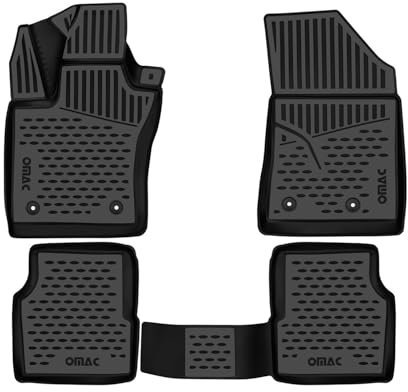 OMAC Gummimatten Fußmatten kompatibel mit Jeep Compass 2018-2025 TPE Automatten Schwarz 4X