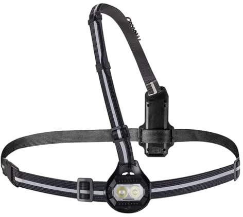 Proviz LED360 Running Chest Light – Running Lights for Runners, Chest Torch, Reflective Vest with Running Lights, 500 Lumens Running Torch, Rear & Front Runners Lights
