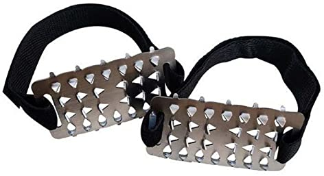 SYT-MD Grödel, 26 Zähne Anti-Rutsch Ice Gripper Schuhe Spike Grips Stollen Winter Outdoor Klettern Snow Spikes Grips Schuhe Abdeckungen Steigeisen Steigeisen (Color : Black, Size : 1pair)