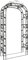 vidaXL Arche de Jardin Noir 116x45x240 cm Acier, pergola de Jardin, tonnelle de Jardin, Arche de Jardin en métal, Arche de Rose