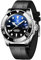 Pagani Design Automatische mechanische Uhr, 40 mm schwarzes Zifferblatt, 100 m wasserdicht, Leuchtend, Gummiarmband, Keramiklünette (blau schwarz)